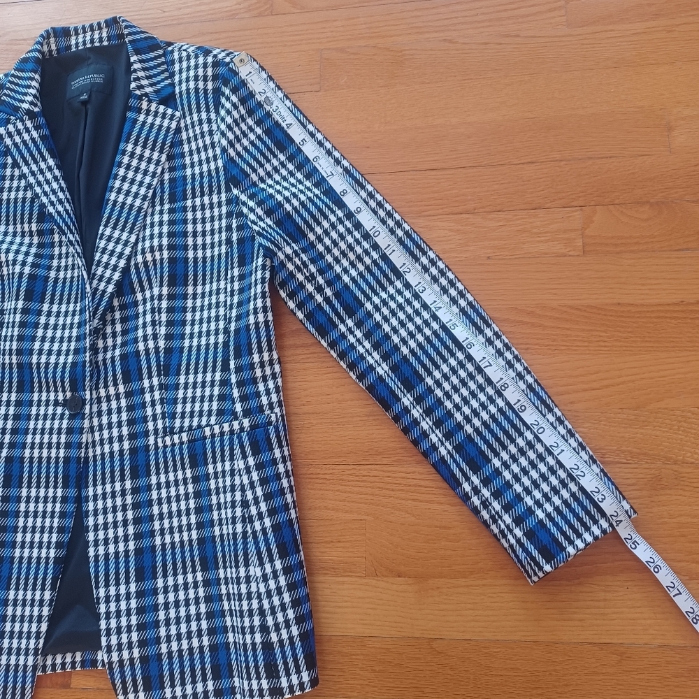 Banana Republic Long & Lean Plaid  Women's Blazer Size 6 Business Corporate - Picture 6 of 14